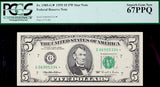 A series of 1995 FR #1985-G* five dollar federal reserve Star note from the Chicago District graded PCGS 67 PPQ for sale by Brandywine General Store