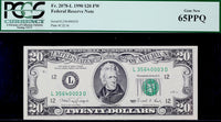 A FR #2078-L Series of 1990 FRN note from the Federal Reserve Bank of San Fransisco graded PCGS 65 PPQ for sale by Brandywine General Store
