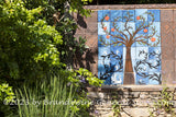 An original premium quality art print of Garden Tile Sculpture of Orange Tree at NCU for sale by Brandywine General Store