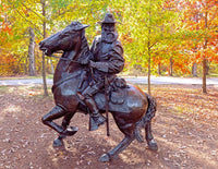 An original premium quality art print of Lieutenant General Longstreet's Monument Seminary Ridge Gettysburg Military Park for sale by Brandywine General Store