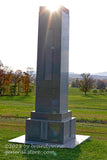 An original premium quality art print of Georgia Monument with Large Sun star on Top in Gettysburg National Military Park for sale by Brandywine General Store