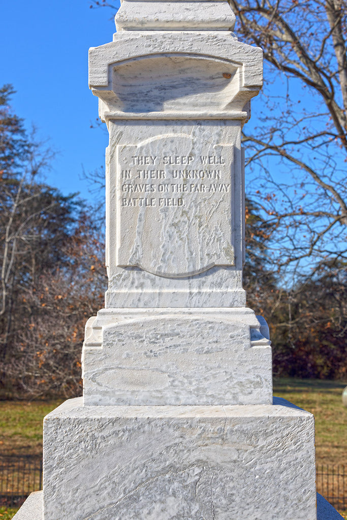 Groveton Cemetery Base of East Face of Monument Civil War art print ...