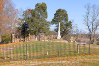 An original premium quality Civil War art print of Groveton Cemetery with North Carolina and South Carolina Markers in Manassas Battlefield for sale by Brandywine General Store