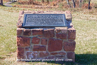 An original premium quality Civil War art print of the Groveton Second Battle of Bull Run Battlefield Marker with Stone Base for sale by Brandywine General Store