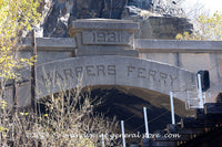 An original premium quality art print of Harpers Ferry 1931 Railroad Tunnel Entrance in the Historical National Park for sale by Brandywine General Store