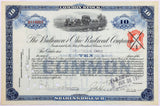A 1914 Baltimore and Ohio Railroad company stock certificate that was issued to Deutsche Bank for sale by Brandywine General Store