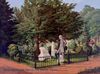 An archival premium Quality Art Print of General Lee's Last Visit to Stonewall Jackson's Grave by A. J. Volck for sale by Brandywine General Store