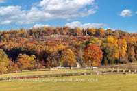 An original premium quality art print of Little Round Top from Longstreet Tower in Gettysburg Military Park for sale by Brandywine General Store