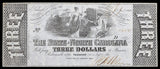 An Obsolete North Carolina Civil War three dollar Treasury Note issued in 1863 during the Civil War for sale by Brandywine General Store choice AU