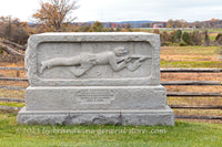 An original premium quality art print of New Hampshire Berdan's US Sharpshooters monument on Cemetery Ridge in Gettysburg for sale by Brandywine General Store
