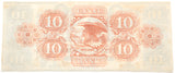 An obsolete ten dollar banknote from the New Orleans Canal Banking company with Franklin and Washington for sale by Brandywine General Store Reverse side