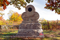An original premium quality art print of New York 108th Infantry 2nd Brigade monument at Gettysburg National Military Park for sale by Brandywine General Store
