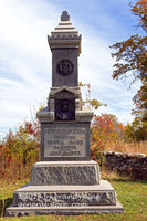 An original premium quality art print of New York 126th Infantry 3rd Brigade monument in Gettysburg Military National Park for sale by Brandywine General Store