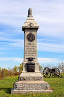An original premium quality art print of New York 134th Infantry 1st Brigade Monument on East Cemetery Hill in Gettysburg Military National Park for sale by Brandywine General Store