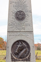 An original premium quality art print of New York 2nd Calvary Horse's Head Monument in Gettysburg National Military Park for sale by Brandywine General Store