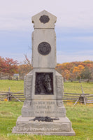 An original premium quality art print of New York 4th Cavalry 2nd Brigade Monument in Gettysburg National Military Park for sale by Brandywine General Store
