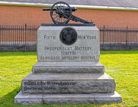 An original premium quality art print of New York 5th Taft's Independent Battery Monument in Gettysburg Cemetery for sale by Brandywine General Store