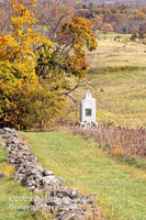 An original premium quality art print of New York 64th Infantry Regiment Monument on East Cemetery Hill in Gettysburg for sale by Brandywine General Store