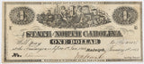 An Obsolete North Carolina Civil War one dollar Treasury Note issued in 1863 during the Civil War for sale by Brandywine General Store