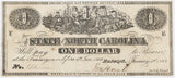 An Obsolete North Carolina Civil War one dollar Treasury Note issued in 1863 during the Civil War for sale by Brandywine General Store