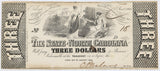 An Obsolete North Carolina Civil War three dollar Treasury Note issued in 1863 during the Civil War for sale by Brandywine General Store with Serial #18