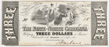 An Obsolete North Carolina Civil War three dollar Treasury Note issued in 1863 during the Civil War for sale by Brandywine General Store with Serial #18