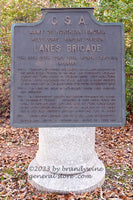 An original premium quality art print of North Carolina Infantry Lane's Brigade Marker on Seminary Ridge in Gettysburg Military Park for sale by Brandywine General Store