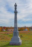 An original premium quality art print of Ohio 4th Infantry Carroll's 1st Brigade monument in Gettysburg's East cemetery hill for sale by Brandywine General Store