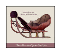 An archival premium Quality Art Print of One Horse Open Sleigh for sale by Brandywine General Store