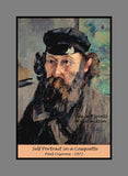An archival premium Quality poster of Self Portrait in a Casquette painted by French Impressionist Paul Cezanne in 1872 for sale by Brandywine General Store