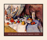 An archival Quality Poster of Still Life with Apples by French Impressionist artist Paul Cezanne for sale by Brandywine General Store