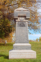 An original premium quality art print of Pennsylvania 27th Infantry 1st Brigade Monument on East Cemetery Hill in Gettysburg Military National Park for sale by Brandywine General Store