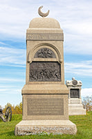 An original premium quality art print of Pennsylvania 73rd Infantry Monument on East Cemetery Hill in Gettysburg Military National Park for sale by Brandywine General Store