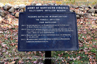 An original premium quality art print of Purcell Artillery CSA Memorial Seminary Ridge in Gettysburg Military National Park for sale by Brandywine General Store