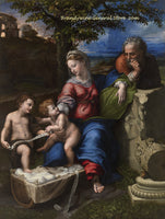 An archival premium quality art print of The Holy Family below the Oak painted by Raphael in 1518 - 1520 for sale by Brandywine General Store