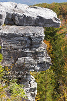 An art print of Rock Cliff at Entrance to Bear Rocks Preserve in Dolly Sods WV