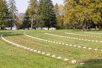 An original premium quality art print of Rows of Flat Soldier Headstones in Gettysburg National Cemetery for sale by Brandywine General Store.