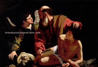 An archival premium Quality Art Print of The Sacrifice of Isaac painted by Italian baroque artist Caravaggio around 1598 for sale by Brandywine General Store