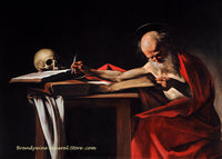 An archival premium Quality art Print of Saint Jerome Writing painted by Italian Baroque artist Caravaggio in 1605 for sale by Brandywine General Store