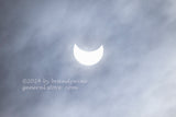 art Print of Solar Eclipse 2024 Three Fourths Complete