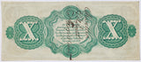 An obsolete ten dollar South Carolina revenue bond currency issued in 1873 for sale by Brandywine General Store reverse of note