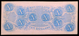 A T-52 obsolete ten dollar Civil War treasury note issued December 02, 1862 by the Southern Central Gov't reverse of bill