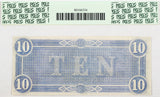 A T-68 obsolete ten dollar treasury bill issued by the Southern Central Government in 1864 during the civil war reverse of bill