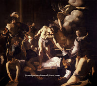 An archival premium Quality art Print of The Martyrdom of Saint Matthew painted by Italian baroque artist Caravaggio in 1600 for sale by Brandywine General Store