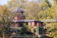 An original premium quality art print of Train Station Hidden in Trees at Harpers Ferry Historical National Park for sale by Brandywine General Store