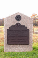An original premium quality art print of US 4th Artillery Lieutenant Evan Thomas monument on cemetery ridge in Gettysburg for sale by Brandywine General Store