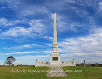 An original premium quality art print of United States Regulars Army Monument Back side by the Copse of Trees in Gettysburg for sale by Brandywine General Store