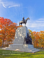 An original premium quality art print of Virginia Monument with Scroll Cloud and Sun Rays in Gettysburg National Military Park for sale by Brandywine General Store