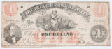 A one dollar obsolete Virginia treasury note issued July 21, 1862 during the Civil War for sale by Brandywine General Store in very good condition