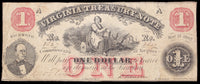 CR #16 One Dollar Obsolete VA Civil War Tresaury Note May 15 1862
